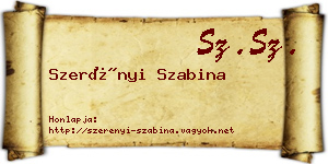 Szerényi Szabina névjegykártya