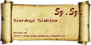 Szerényi Szabina névjegykártya